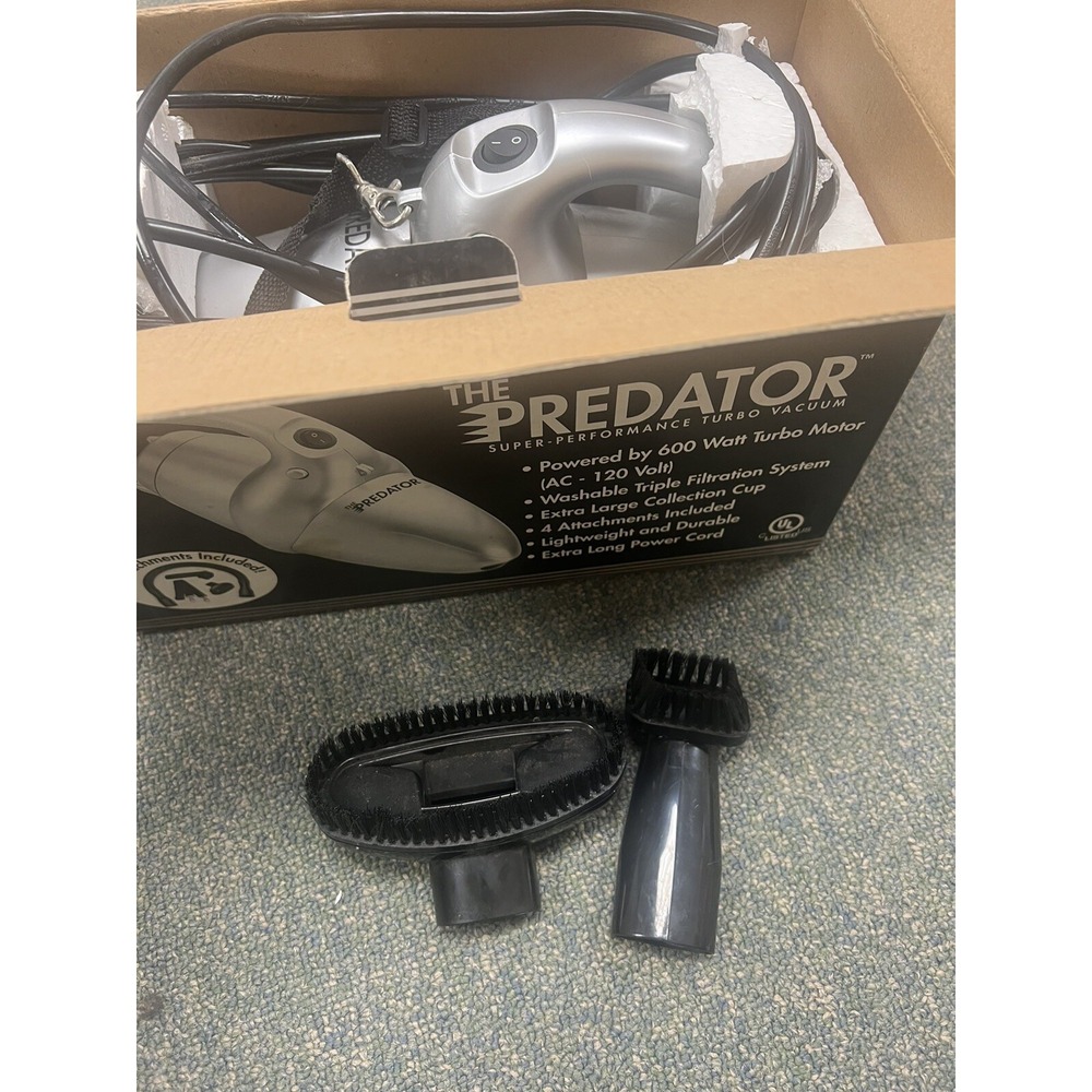 The Predator Super Performance Turbo Vacuum With Attachments Tested Works Box - Picture 2 of 13
